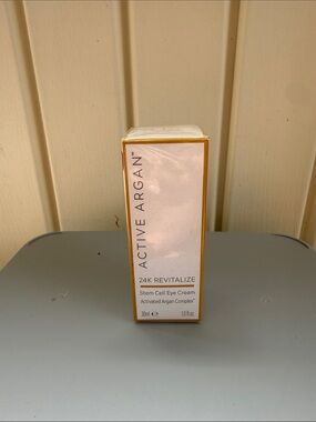 Active Argan 24K Revitalize Stem Cell Eye Cream — White & Gold